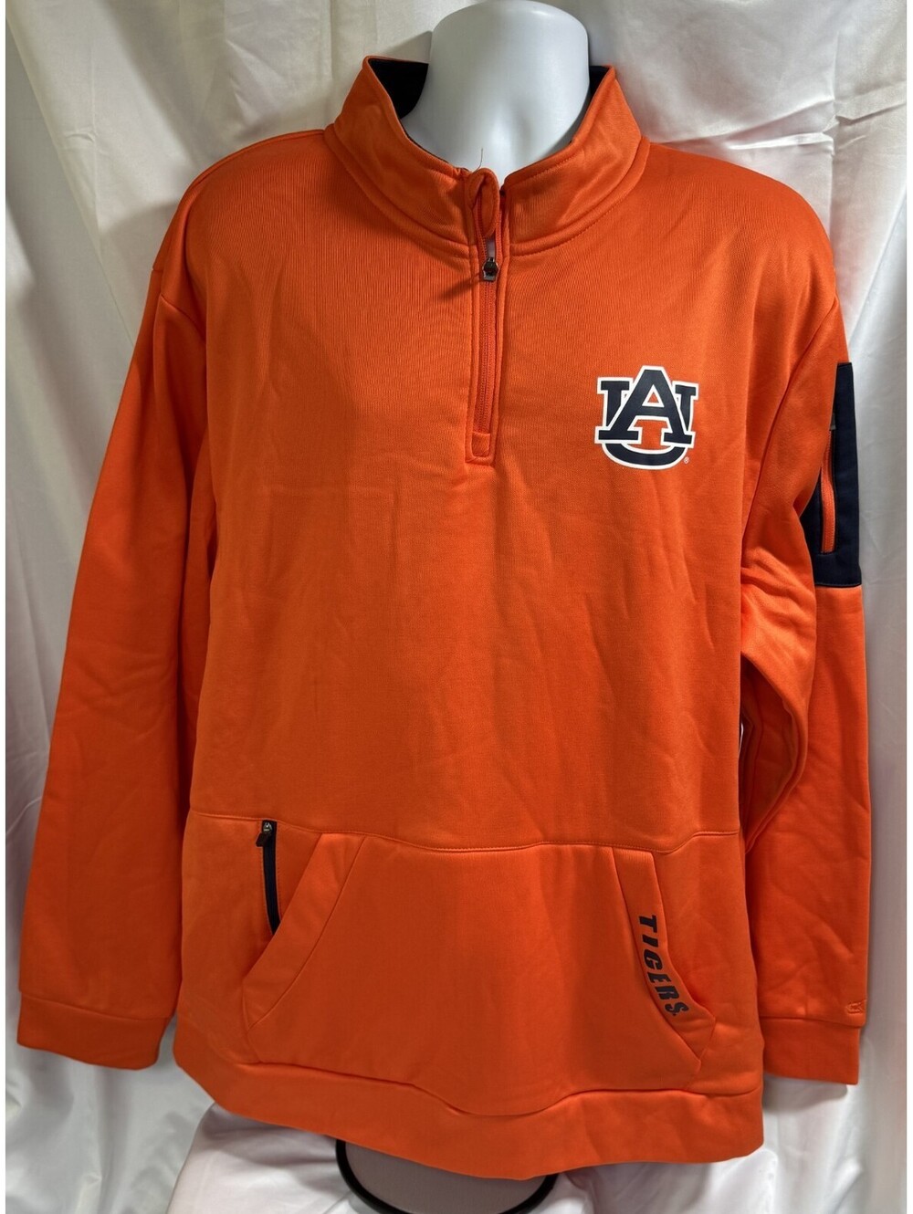 Auburn Tigers Mainframe Quarter-Zip Fleece Jacket Colosseum XXL NEW